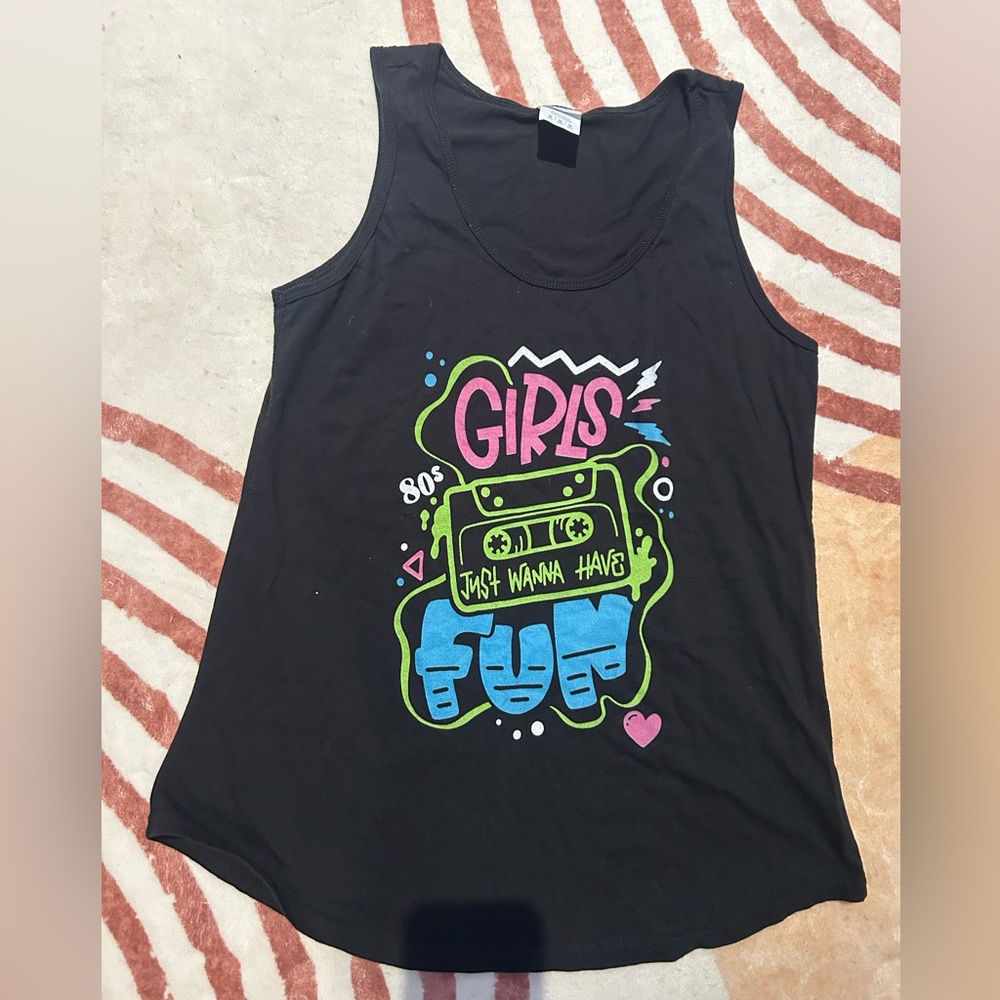 1980’s Black Graphic Tank Top size M